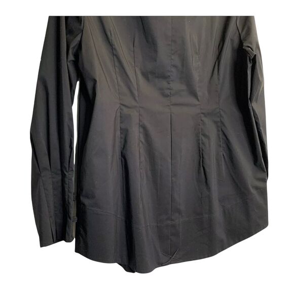Soft Surroundings Black Button front Shirt Sz m Tunic Long Sleeve Collared - Picture 6 of 11